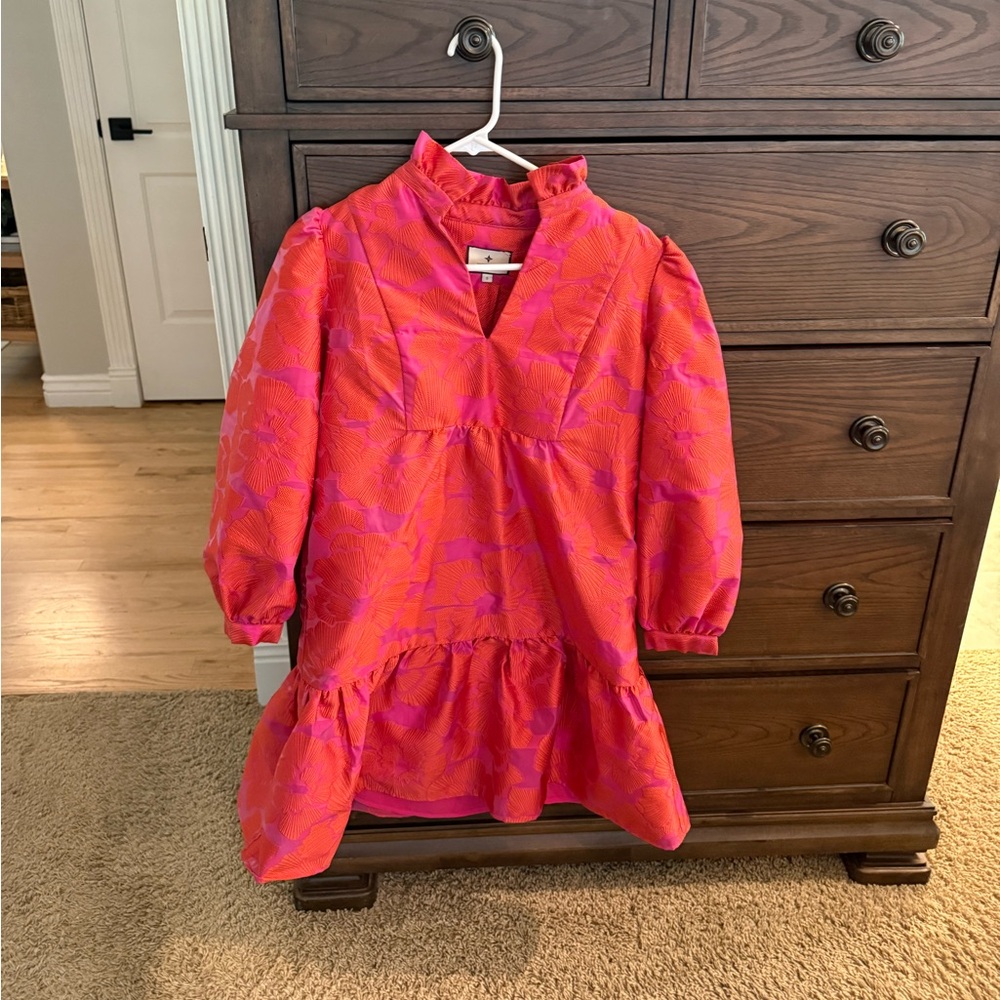 Tuckernuck Vibrant Pink and Orange dress